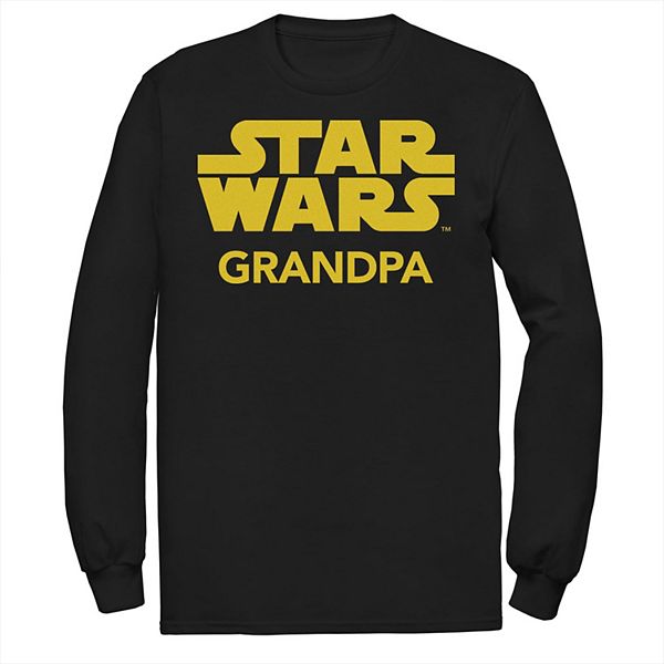 

Мужская футболка с длинным рукавом Star Wars Grandpa Classic Title Logo Licensed Character