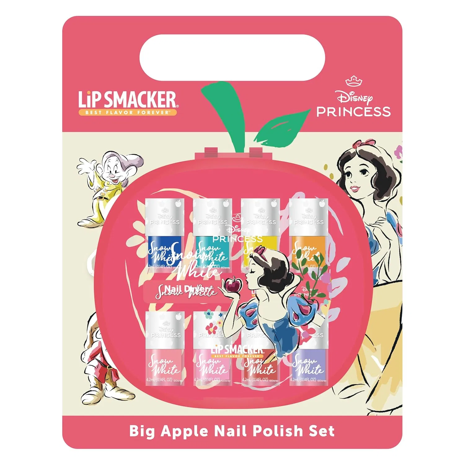 Детский набор лаков для ногтей «Белоснежка» с сушилкой от Lip Smacker Lip Smacker
