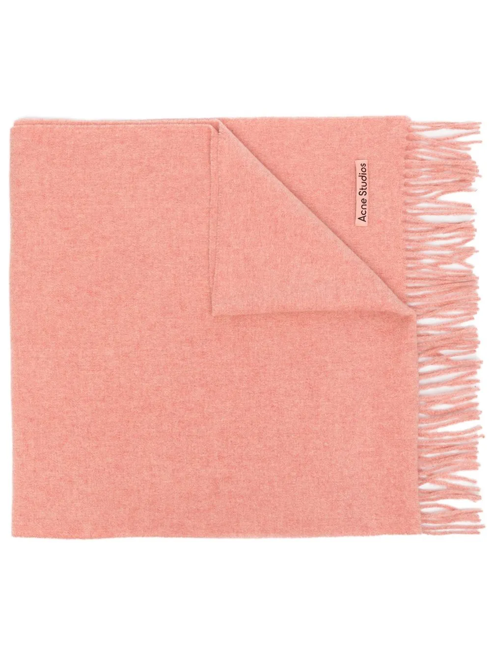 

Шерстяной шарф с бахромой Acne Studios, розовый