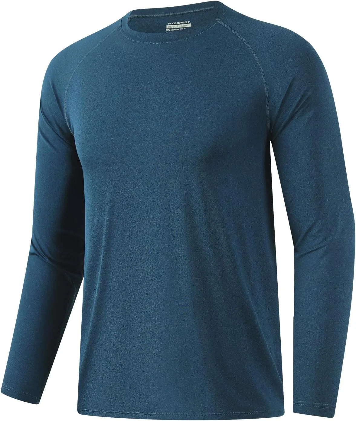 

HYCOPROT мужская спортивная футболка с длинным рукавом, влагоотводящая, свободного кроя