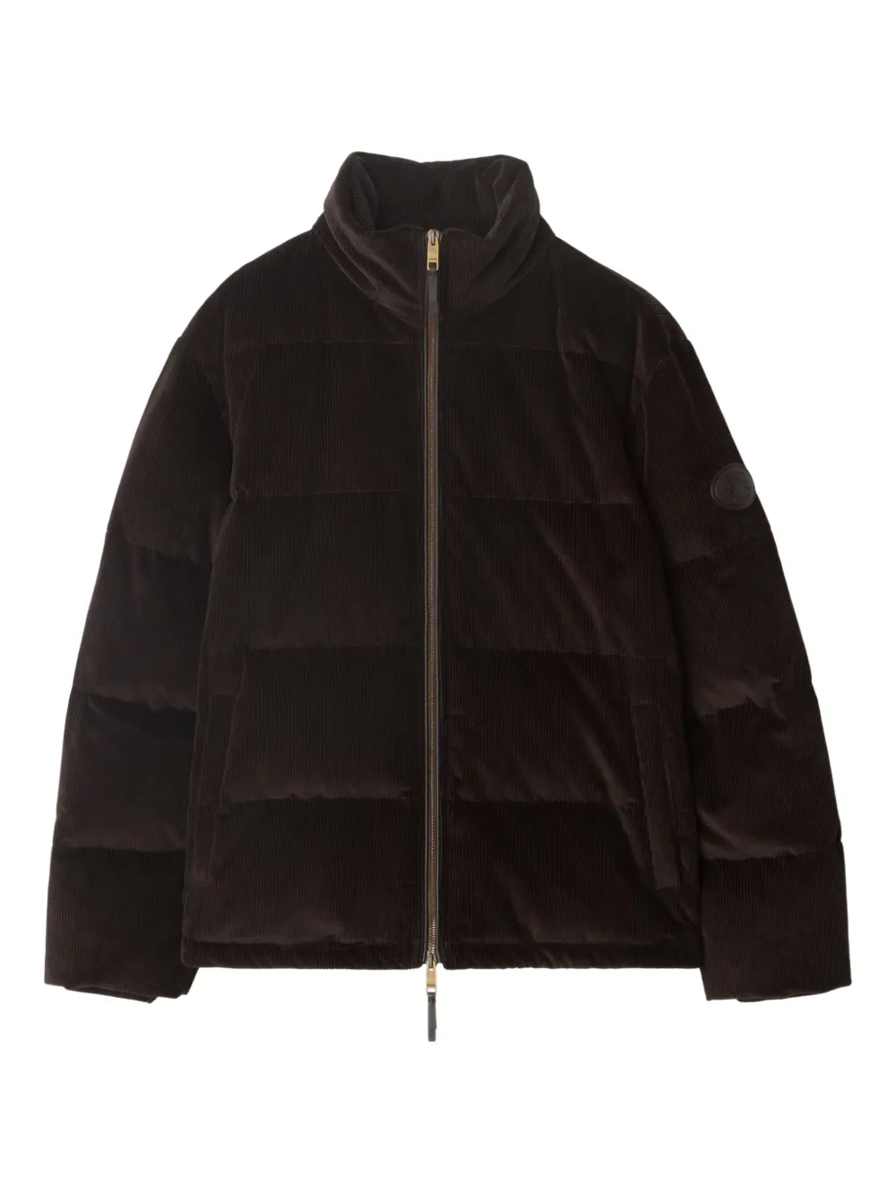 

Вельветовый пуховик BURBERRY, коричневый