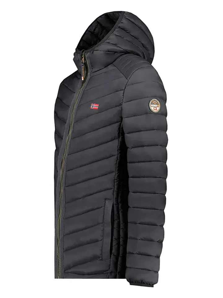 Стеганая куртка с капюшоном, Geographical Norway, черный — фото 3