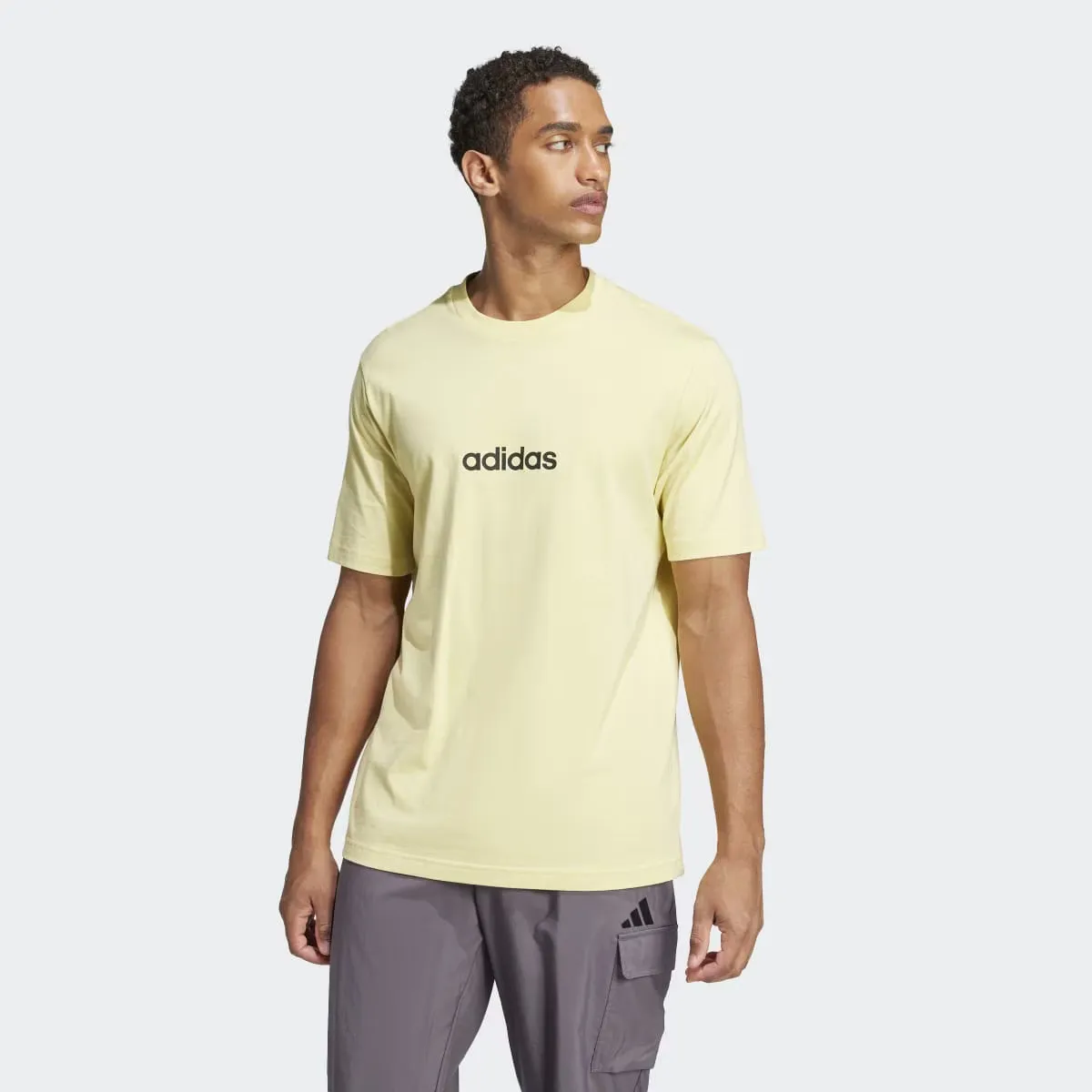 

Футболка мужская Essentials Linear Single Jersey Adidas, желтый