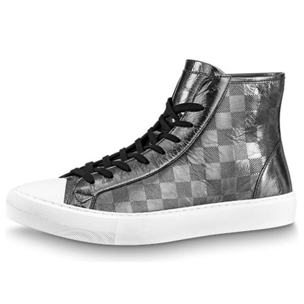 

Кроссовки tattoo ankle sneakers 'silver plaid monogram' Louis Vuitton, серебряный