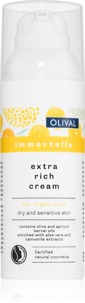

Питательный ночной крем с экстрактом иммортеля для чувствительной и сухой кожи Olival, 50 мл