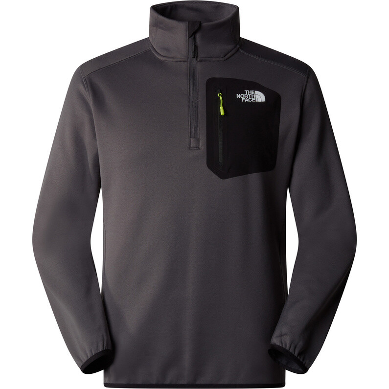 

Мужской пуловер на молнии 1/4 с гербом The North Face, серый