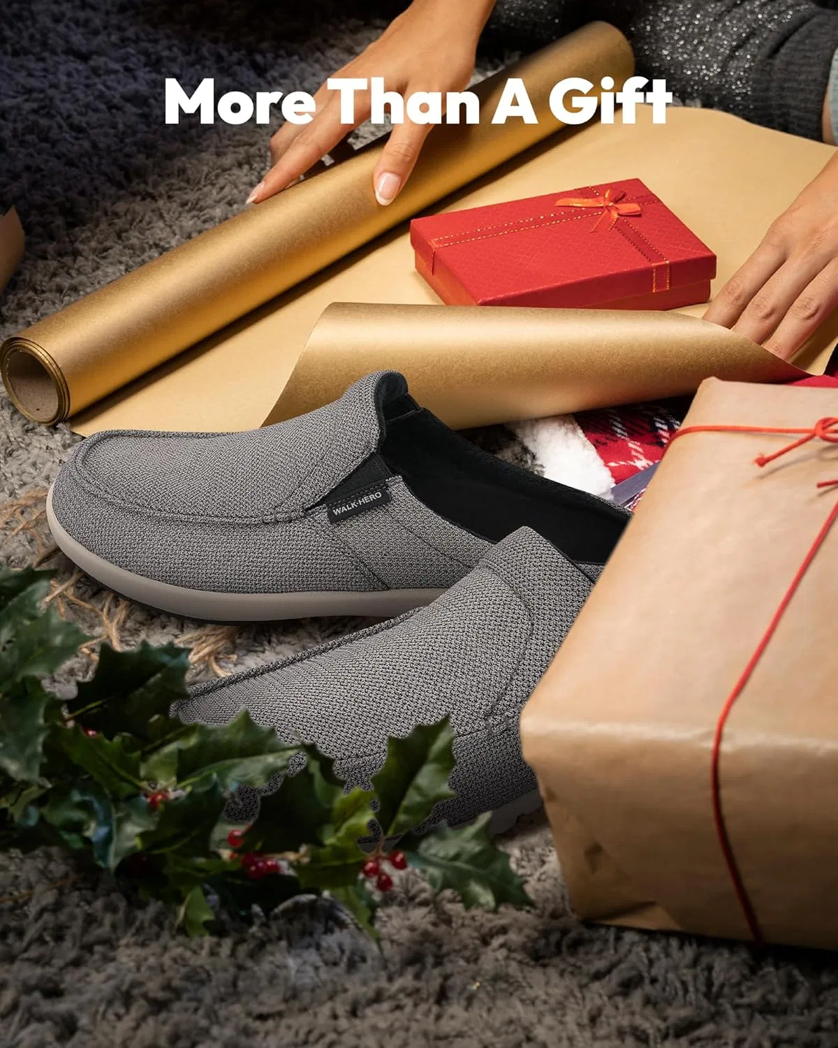 Тапочки с поддержкой стопы, Grey WALK·HERO COMFORT AND SUPPORT — фото 2