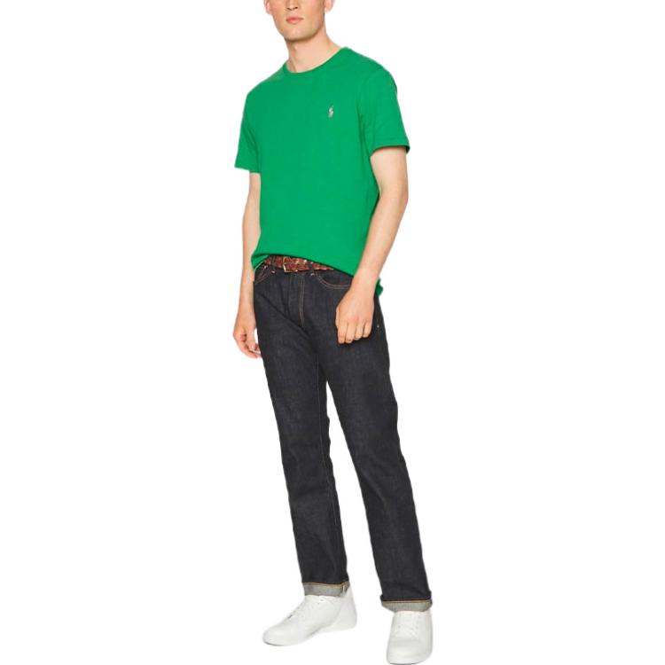 Футболка из хлопка с вышитым логотипом Polo Ralph Lauren, зеленый — фото 4