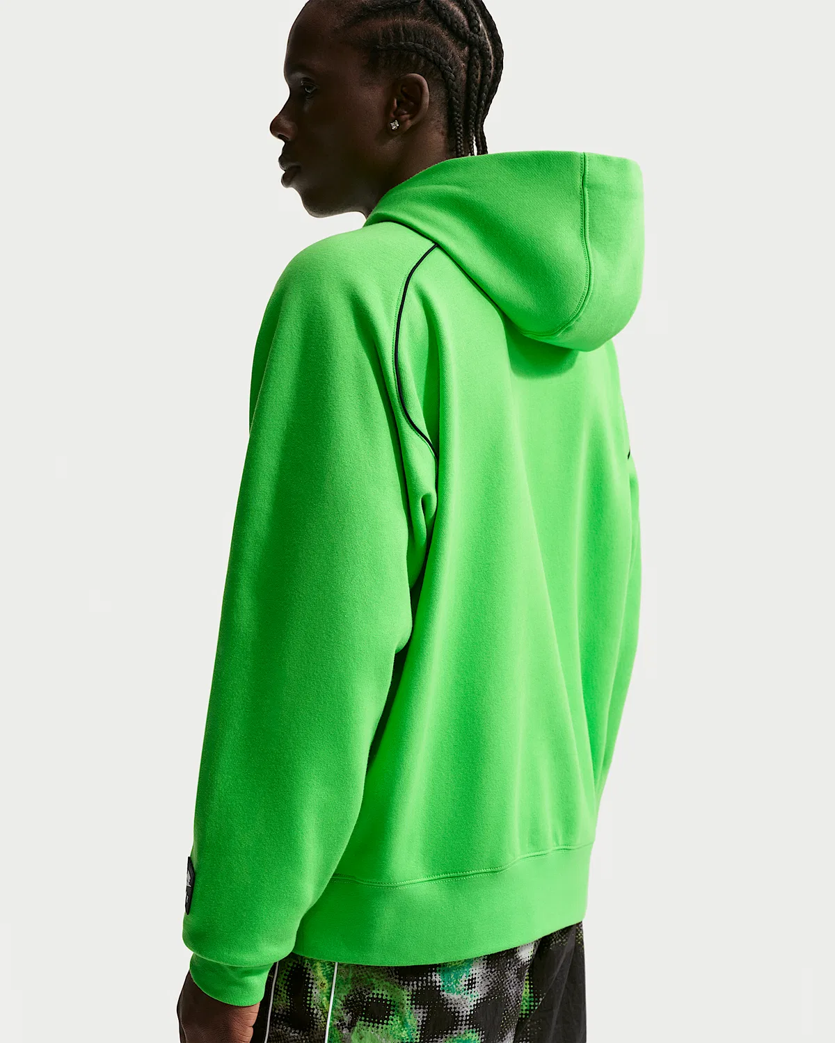 Мужская флисовая худи-пуловер Nike Air, Mean Green/Black — фото 2