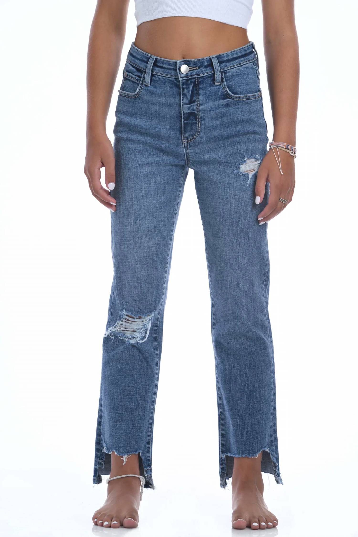 

Джинсы New Yorker для девочек-подростков, средняя потертость KatieJnyc, Mid Wash