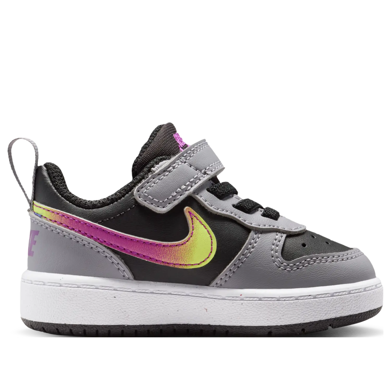 Кроссовки (TD) Nike Court Borough Low Recraft 'Black Cement Grey White Vivid Purple' — фото 2