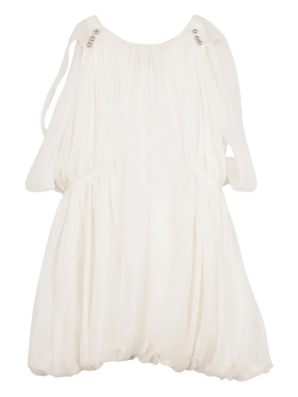 

Платье со сборками Lanvin Enfant, белый