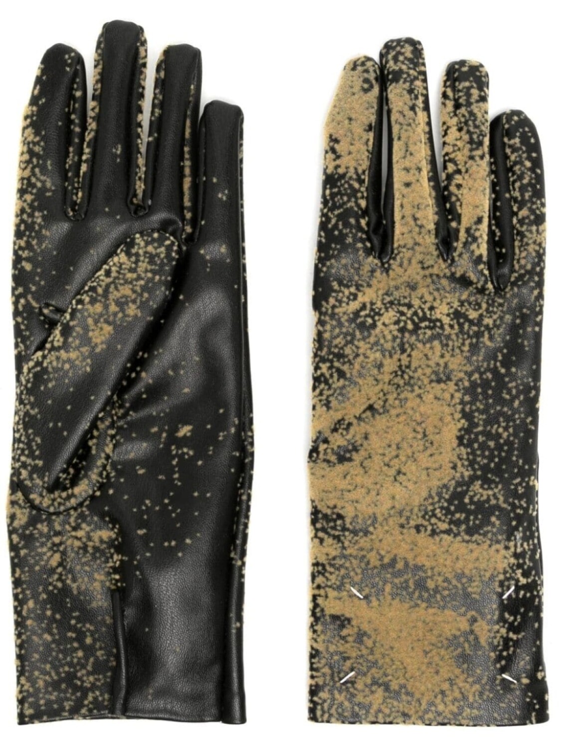 

Maison Margiela перчатки из искусственной кожи Sandstorm с эффектом краски, желтый