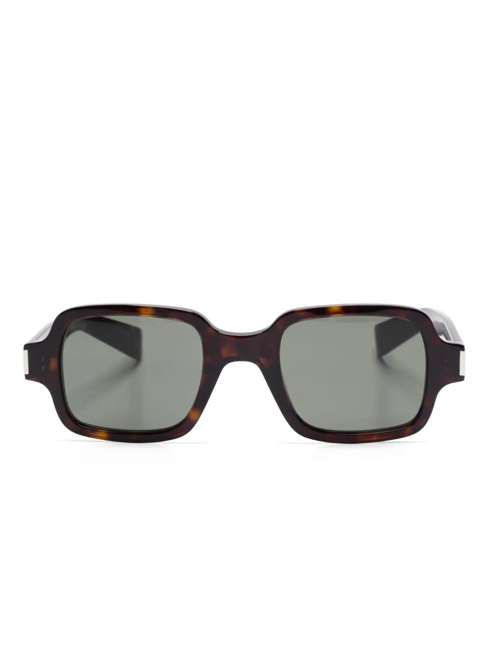 

Солнцезащитные очки черепаховой расцветки Saint Laurent Eyewear, черный