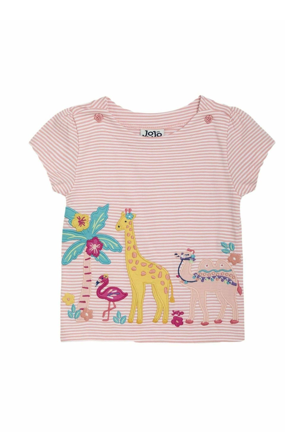 

Футболка с принтом LLAMA APPLIQUÉ JoJo Maman Bébé, фуксия