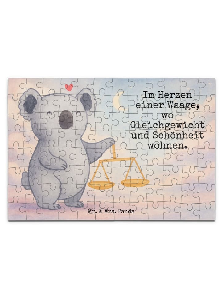 

Mr. & Mrs. Panda Головоломка с астрологическим рисунком Весов и надписью белого цвета
