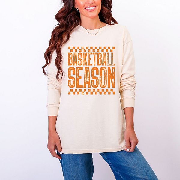 

Футболка с длинным рукавом и принтом в клетку, окрашенная в стиле distressed Simply Sage Market, Ivory