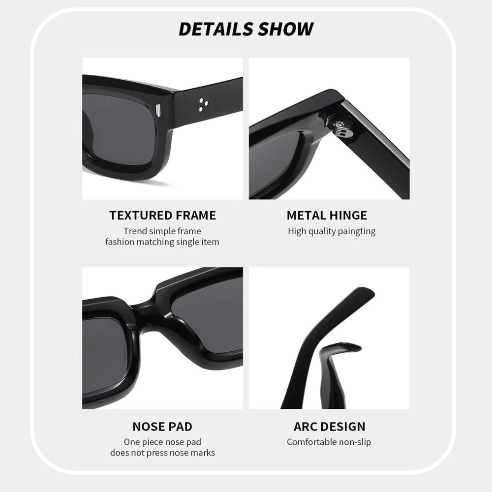 

Солнцезащитные очки Onrtry в квадратной оправе для мужчин и женщин, массивные прямоугольные солнцезащитные очки черного цвета, A03 Tortoise Frame/Blue Lens