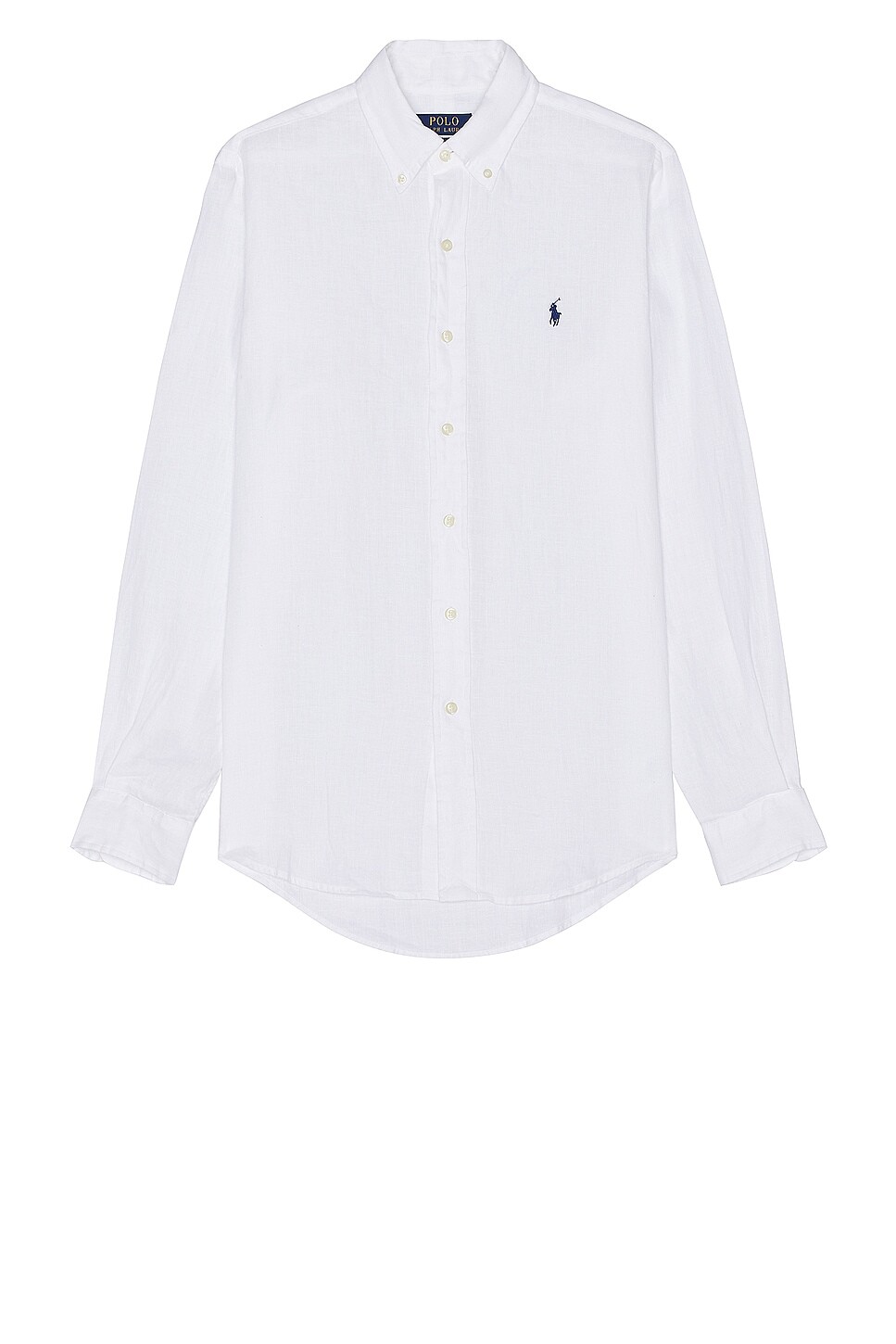 

Льняная рубашка с длинным рукавом Polo Ralph Lauren, белый