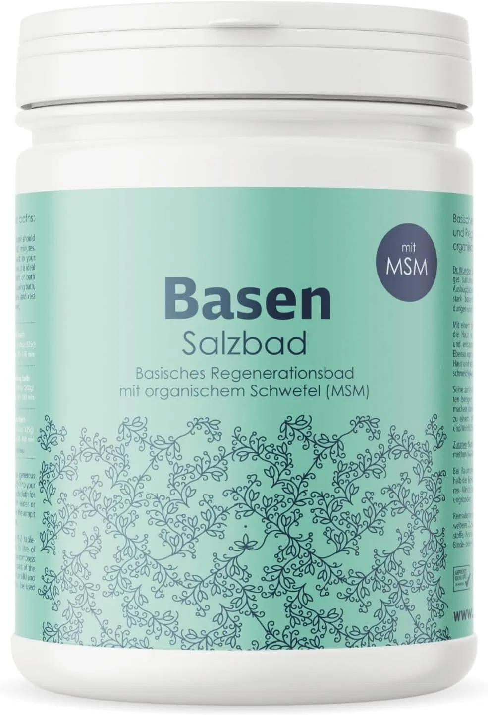 Соль для ванны «Base Salt Bath» с органической серой от Dr. Wunder, 975 г Dr. Wunder