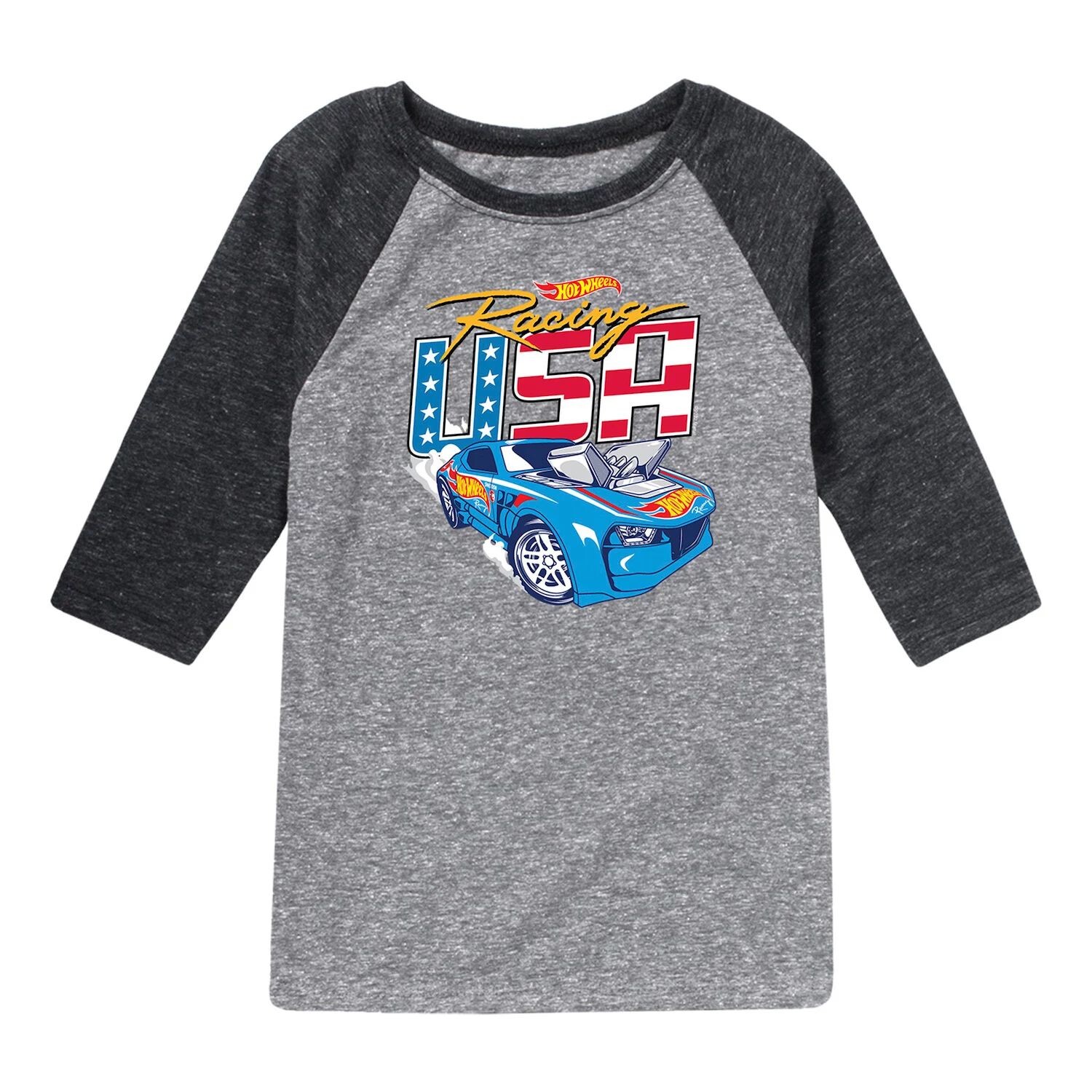 

Футболка Hot Wheels Racing USA для мальчиков 8–20 лет с рисунком реглан Licensed Character