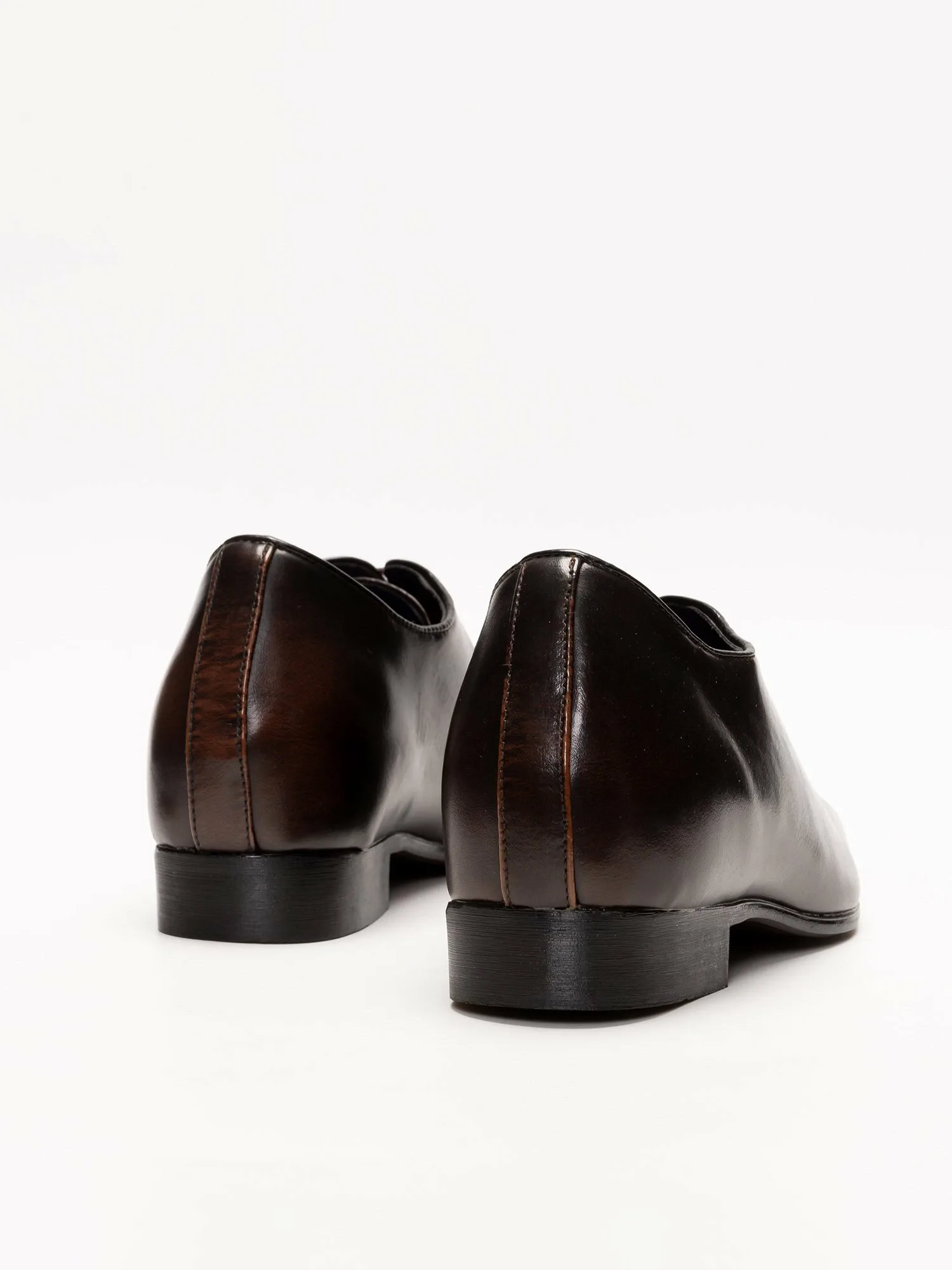 Деловые туфли с цельным кроем +6 см / каблук 3,0 см MM/ONE, Dark Brown — фото 4