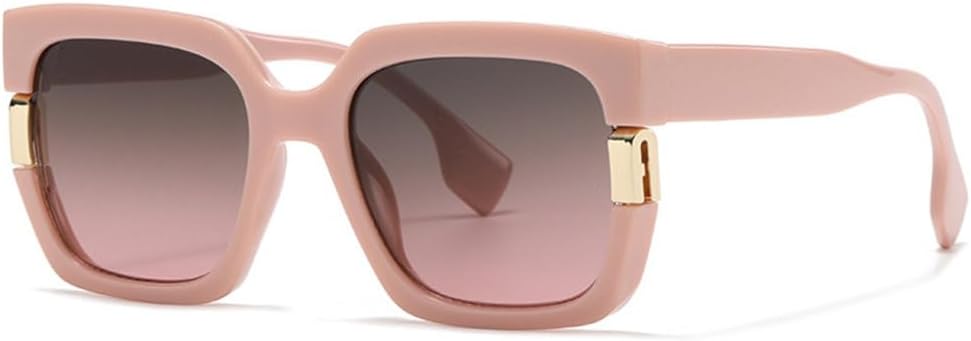 

Классические квадратные солнцезащитные очки MUTYNE для женщин и мужчин, модные винтажные розовые, роскошные, элегантные, с защитой от УФ-излучения UV400, Pink Tea Pink