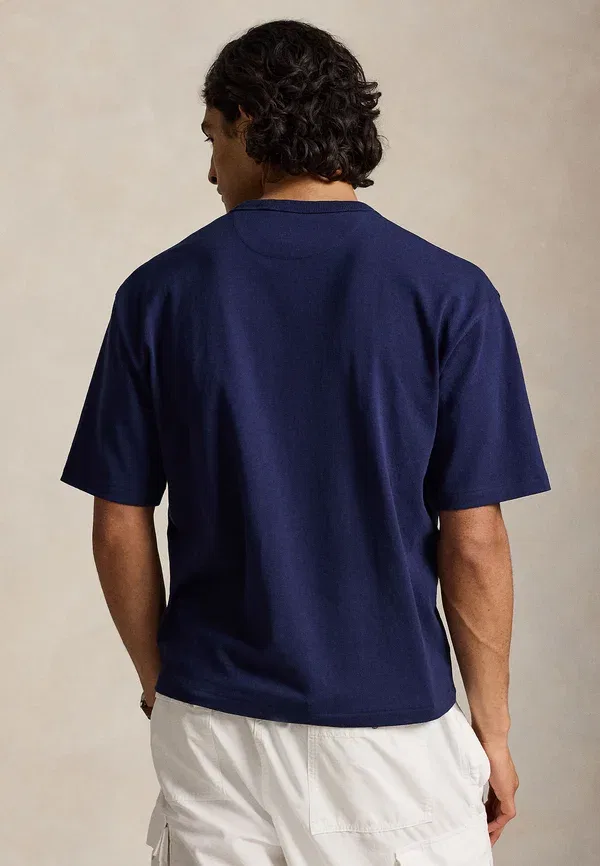 Футболка с круглым вырезом свободного кроя Polo Ralph Lauren, цвет ньюпорт-нави — фото 3