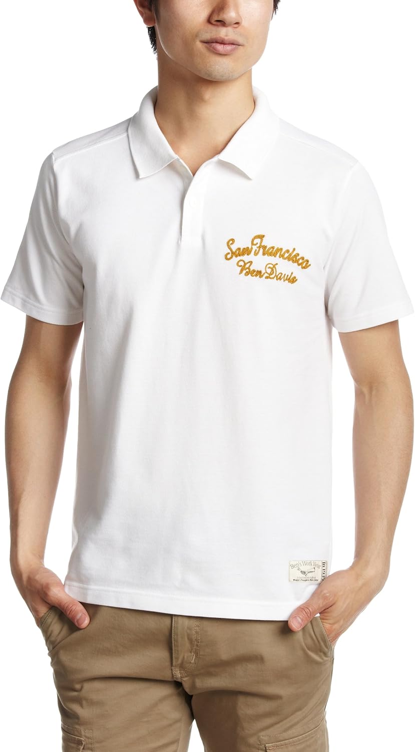 

Вышитая поло Bendivis HAT Ben Davis, белый