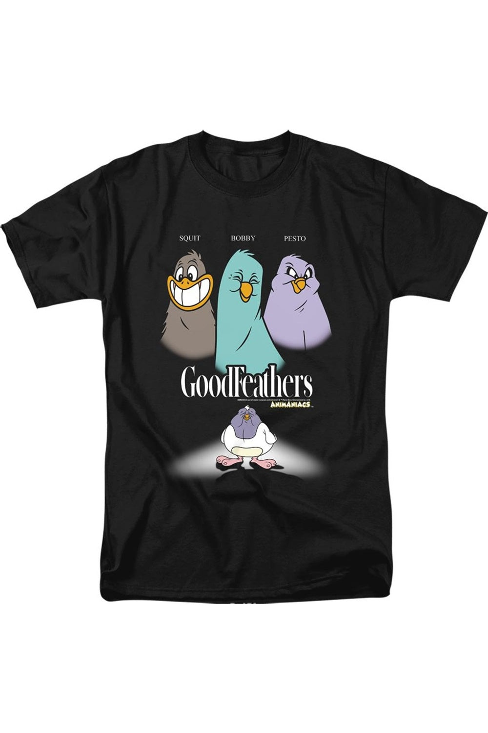 

Футболка с коротким рукавом для взрослых Animaniacs Goodfeathers Gildan, черный