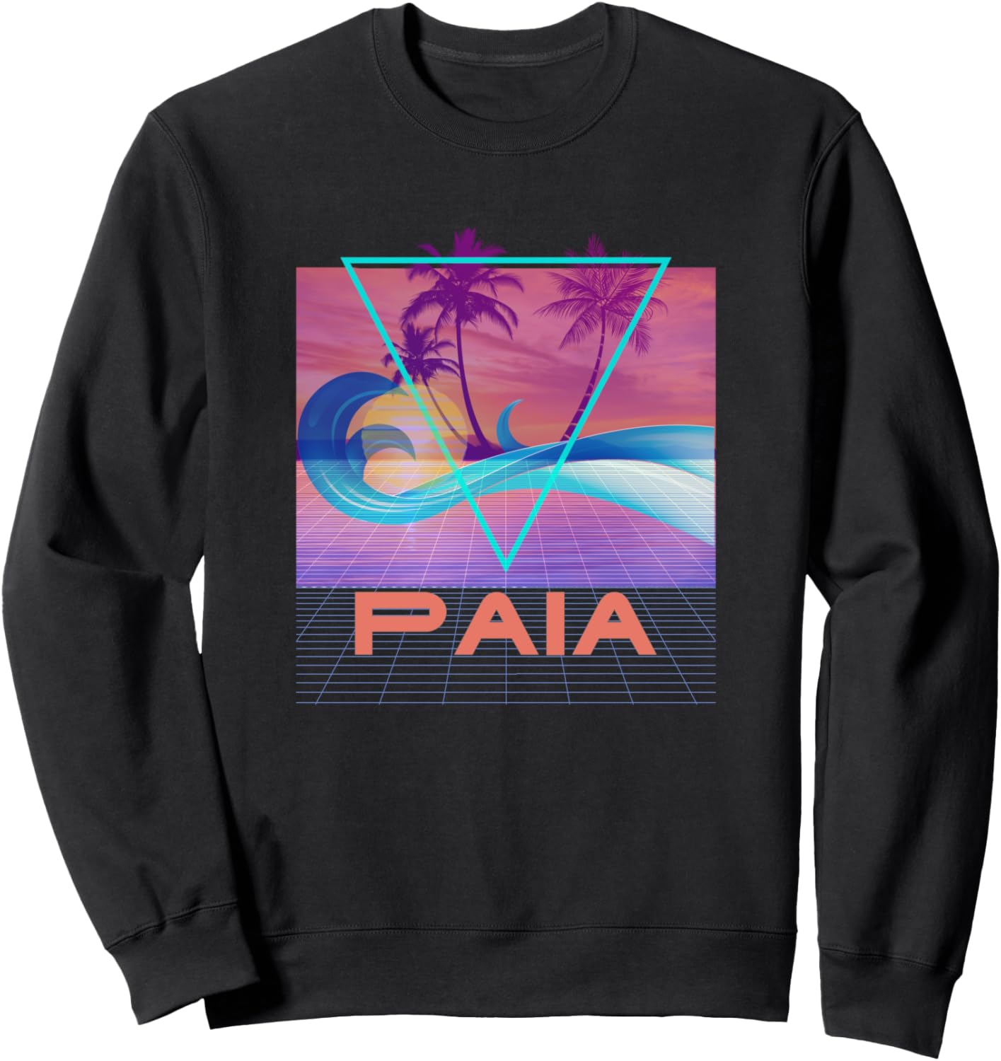 

Толстовка Paia Retro 80s Vaporwave Beach Vacation Paia Retro Souvenir Apparel, черный