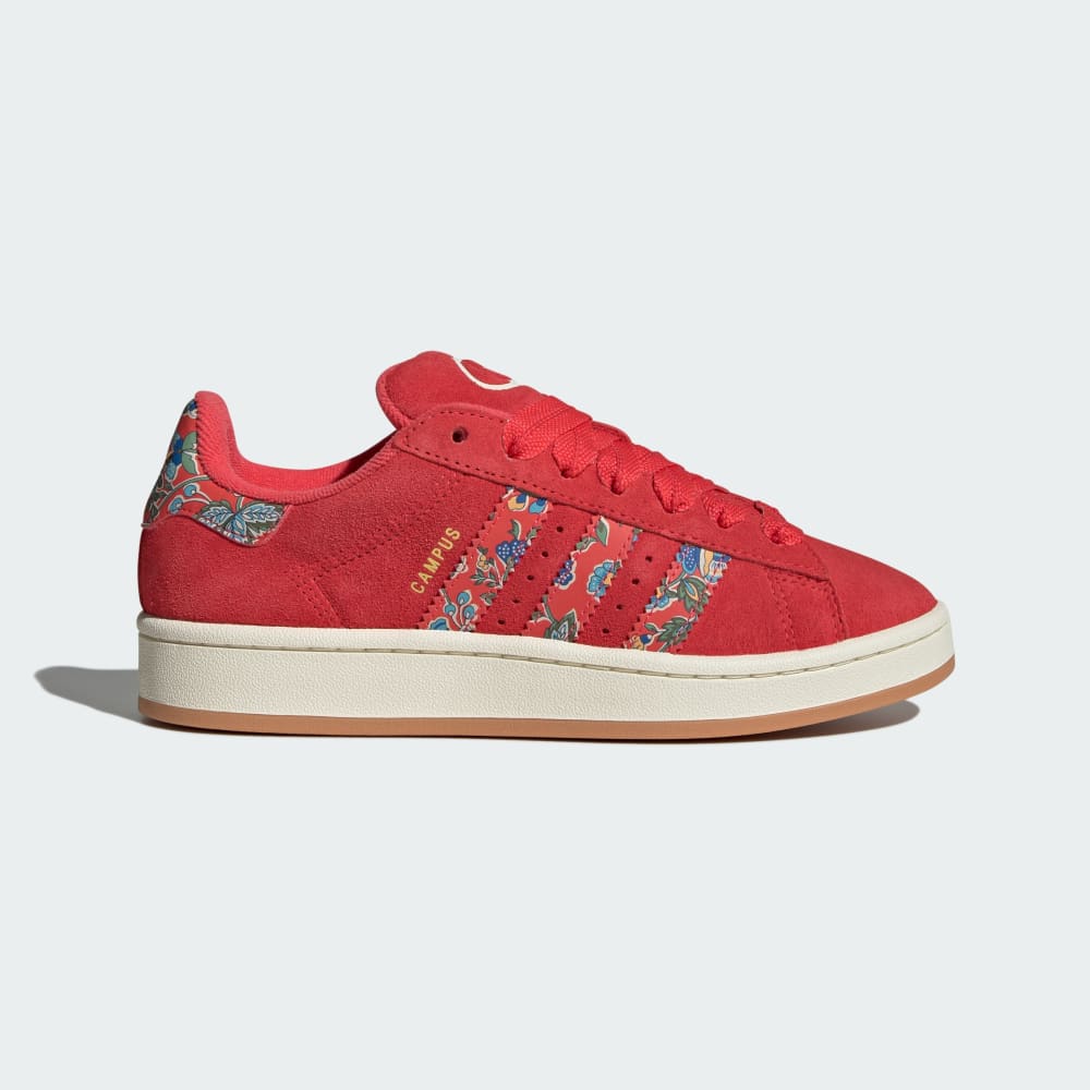 Кроссовки Adidas Campus 00s X Liberty London Shoes, цвет Semi Lucid Red/Cream White/Gold Metallic