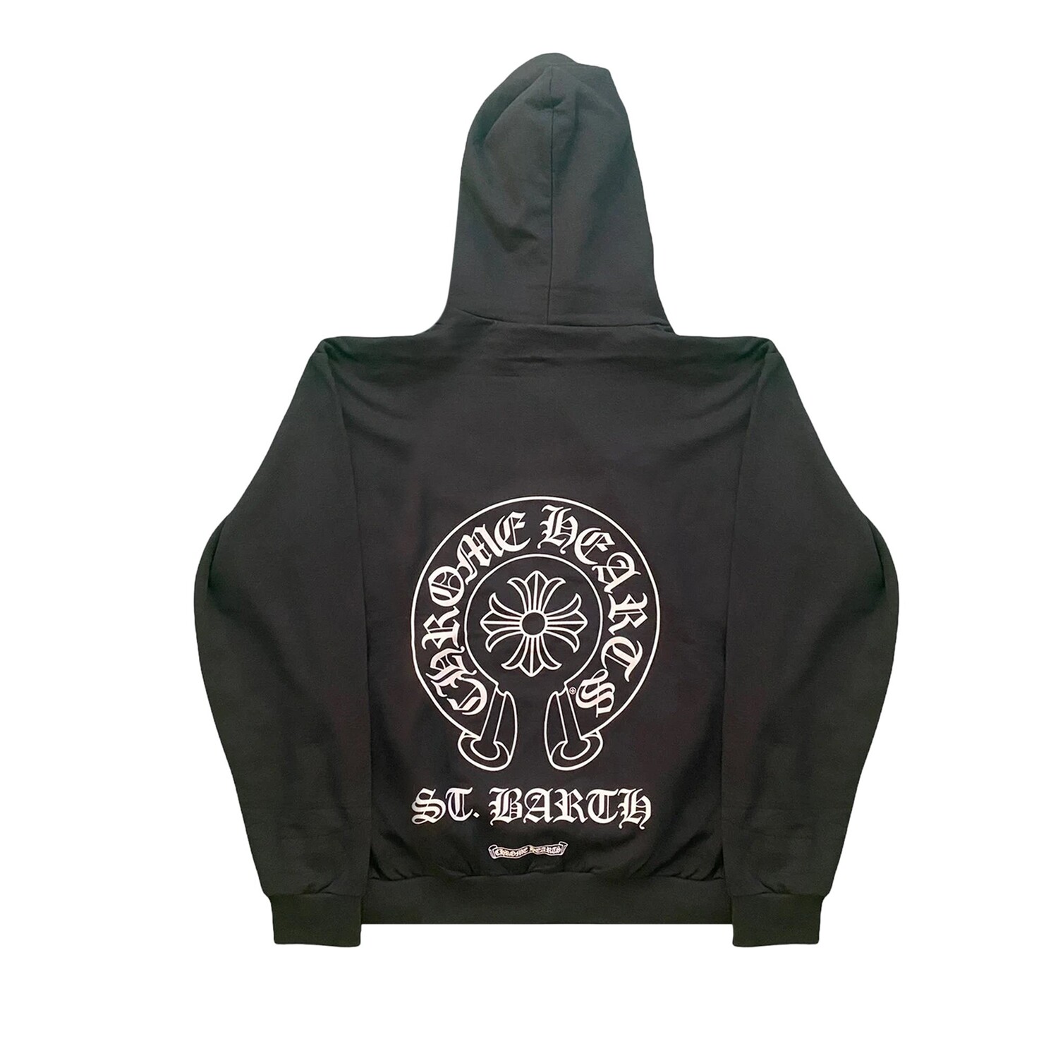 Эксклюзивная толстовка с капюшоном Chrome Hearts St. Barth Подкова, цвет Черный — фото 2