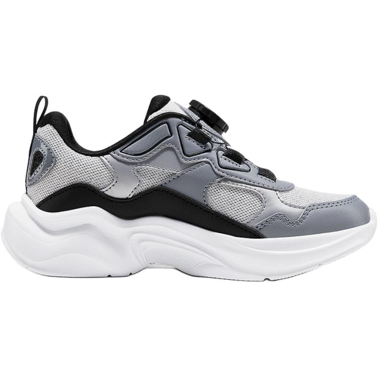 Skechers Kids Воздухоохлаждаемые устойчивые к истиранию низкие детские повседневные кроссовки silver white black kids — фото 3