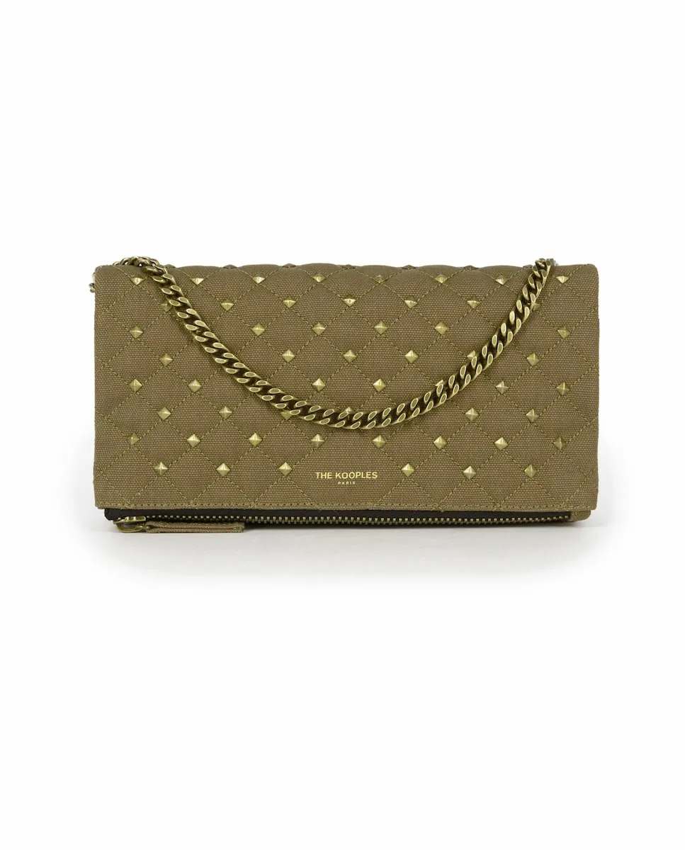 

Многофункциональная холщовая сумка The Kooples, военный зеленый