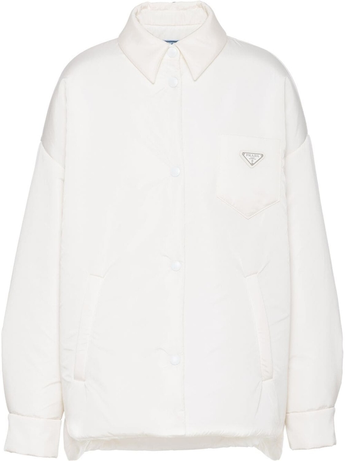 

Prada куртка-рубашка Re-Nylon, белый