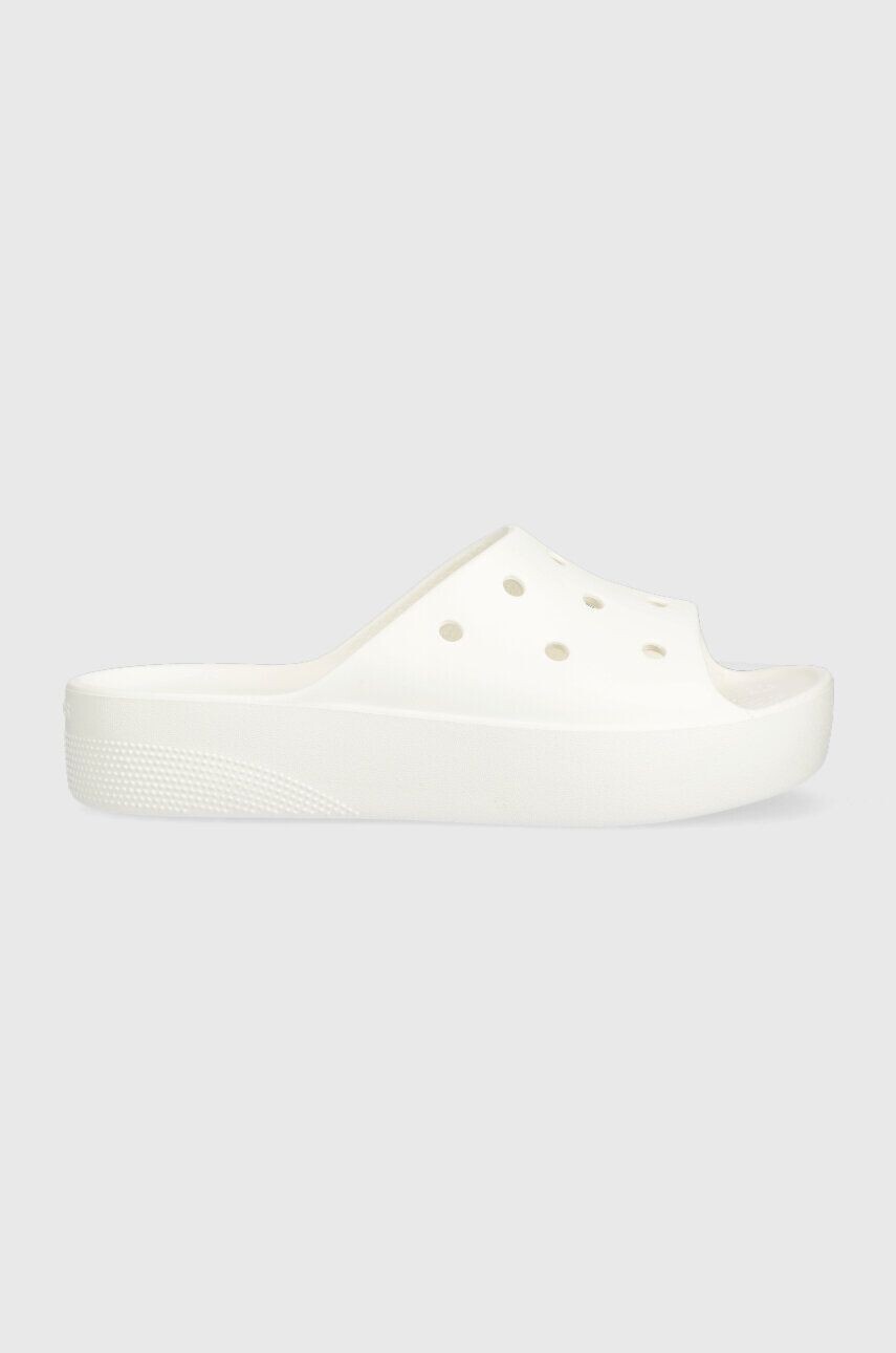 Классические шлепанцы на платформе Crocs, белый — фото 2