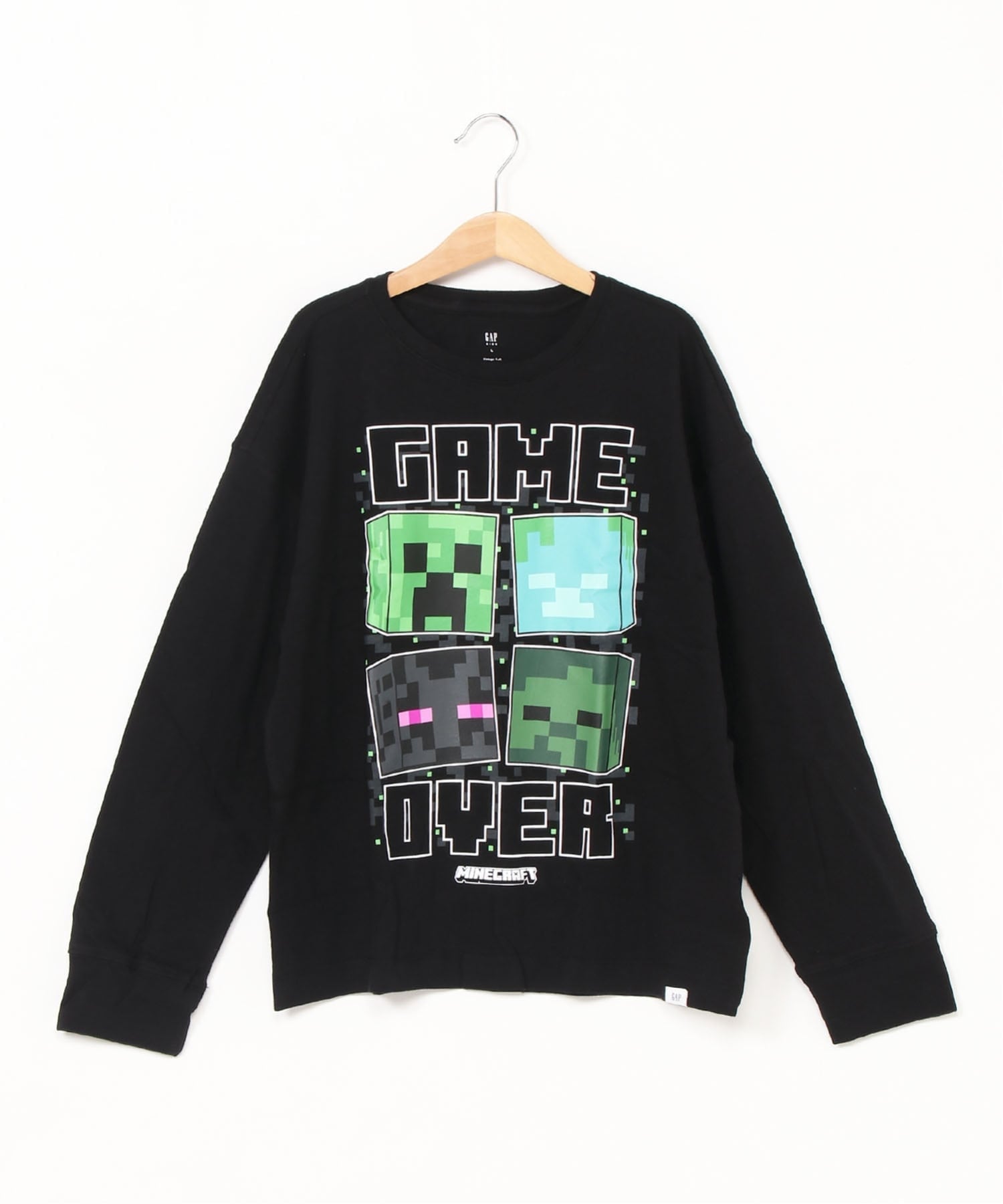 (K)GapKids | Футболка с графическим принтом Minecraft GAP, BLACK_1 — фото 3