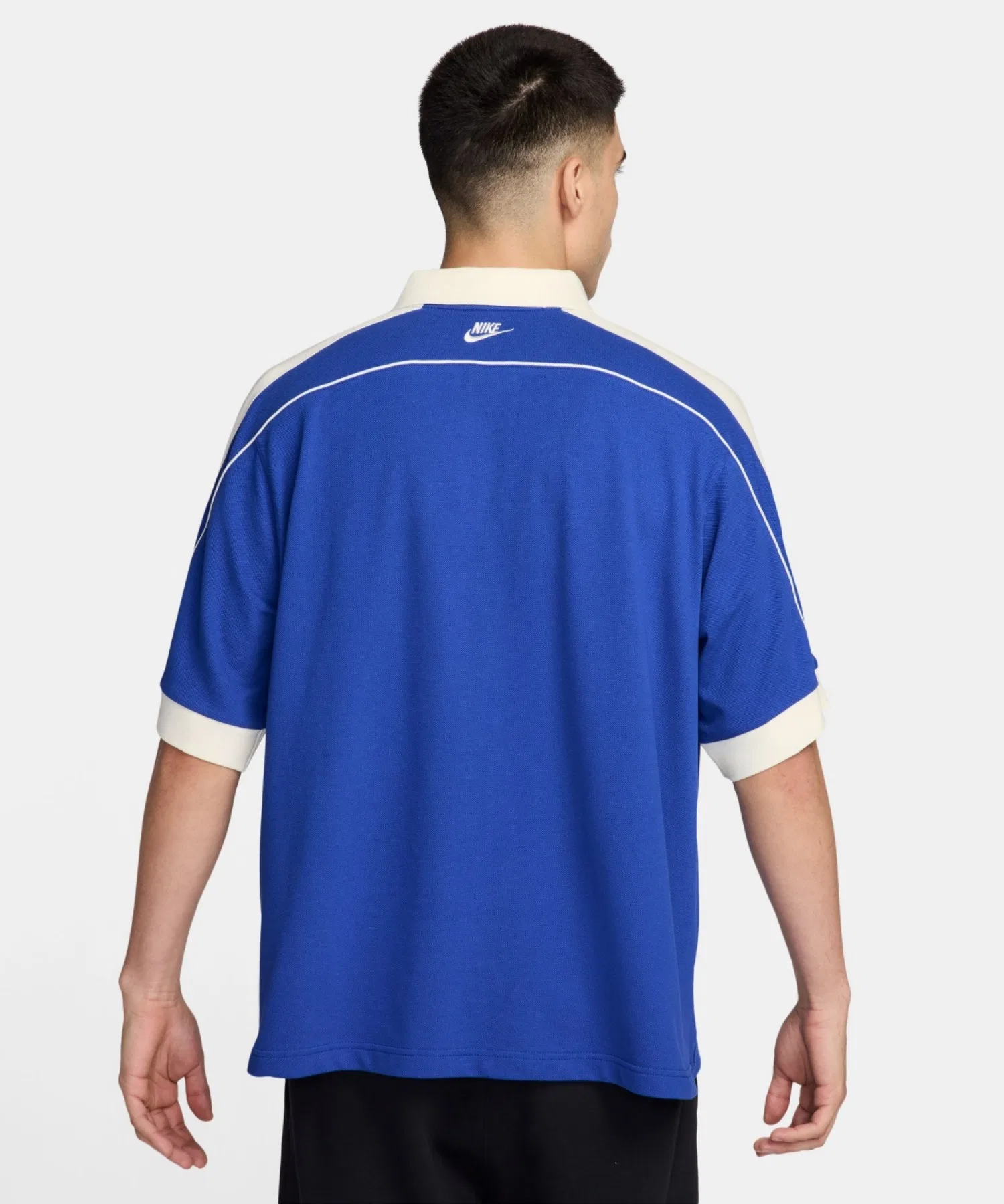Мужская футболка-поло Nike Sportswear Club с коротким рукавом, увеличенного размера, IF0724-480, цвет Game Royal. — фото 2