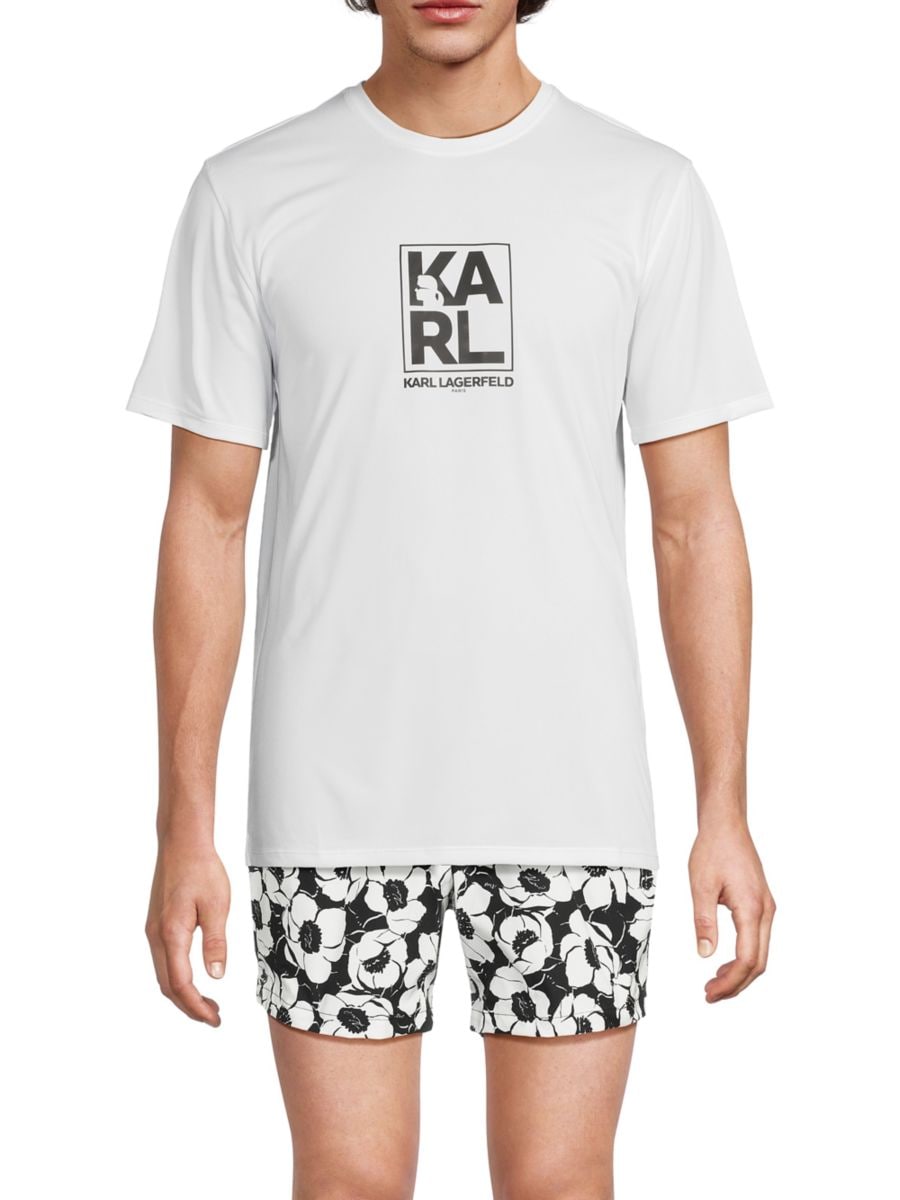 

Футболка с логотипом Karl Box Performance Karl Lagerfeld Paris, белый