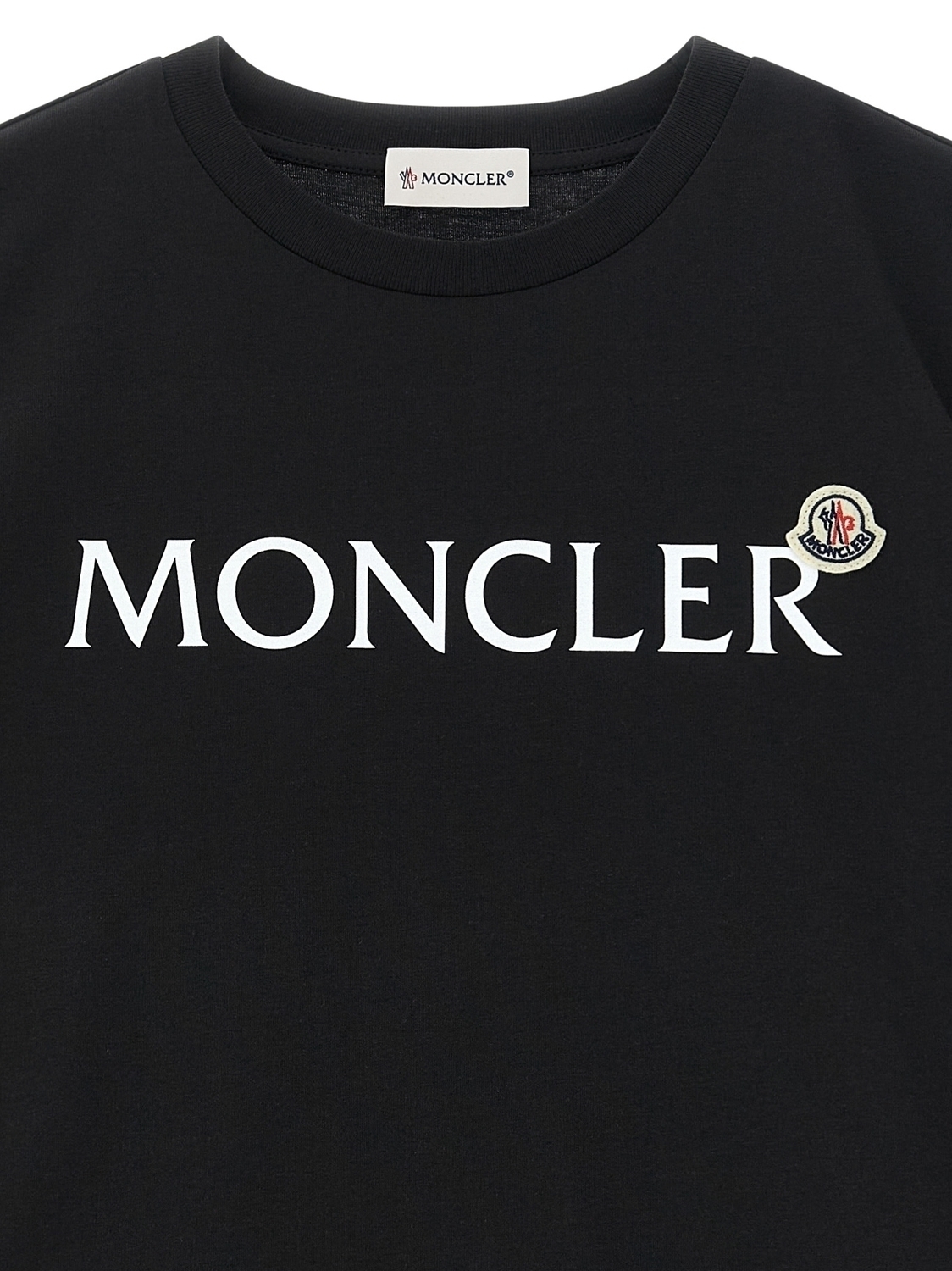 Футболка с логотипом Moncler Enfant, черный — фото 3