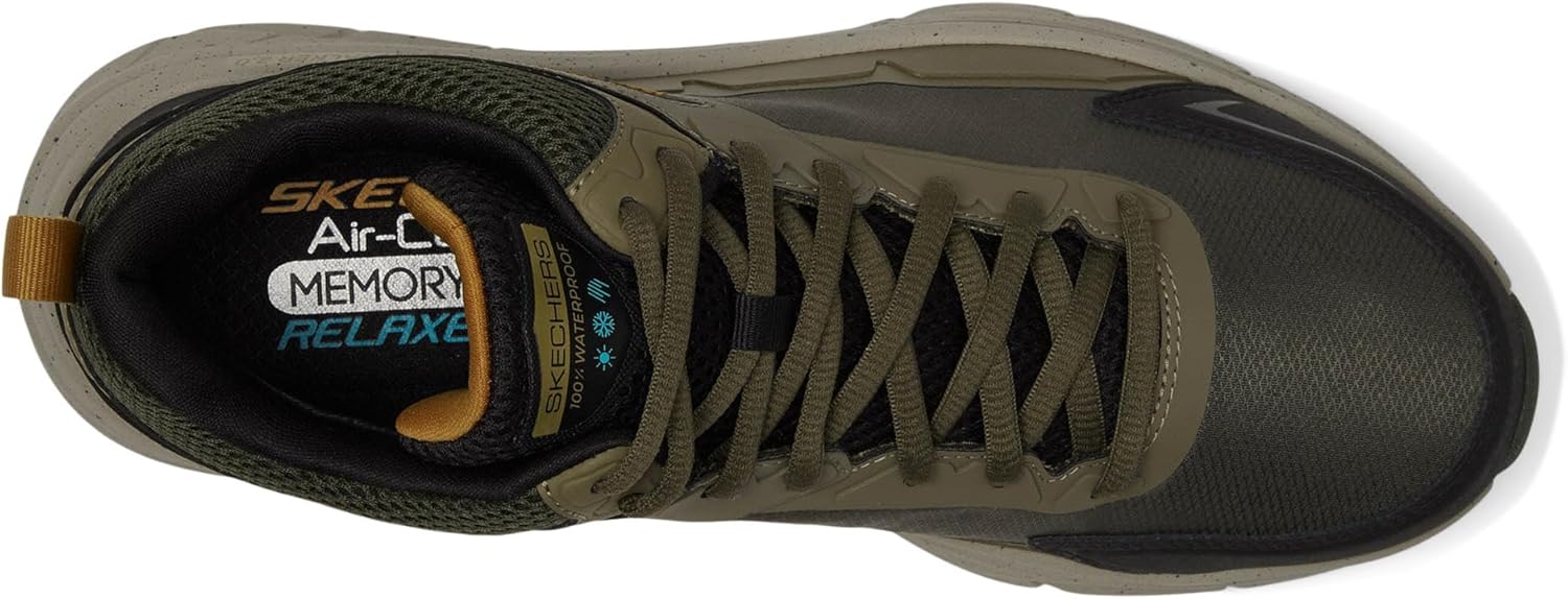 Мужские кроссовки Skechers D'lux Walker 2.0 Grailo водонепроницаемые, оливковый — фото 3