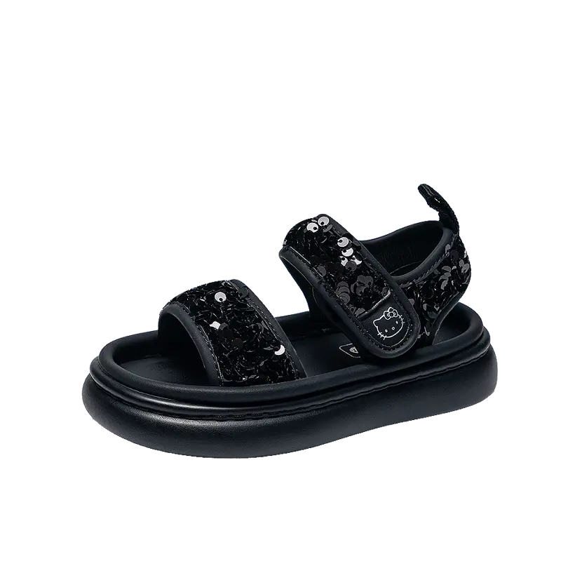 

Скользостойкий антиударный лоу-топ сандалии для детей Hello Kitty, черный