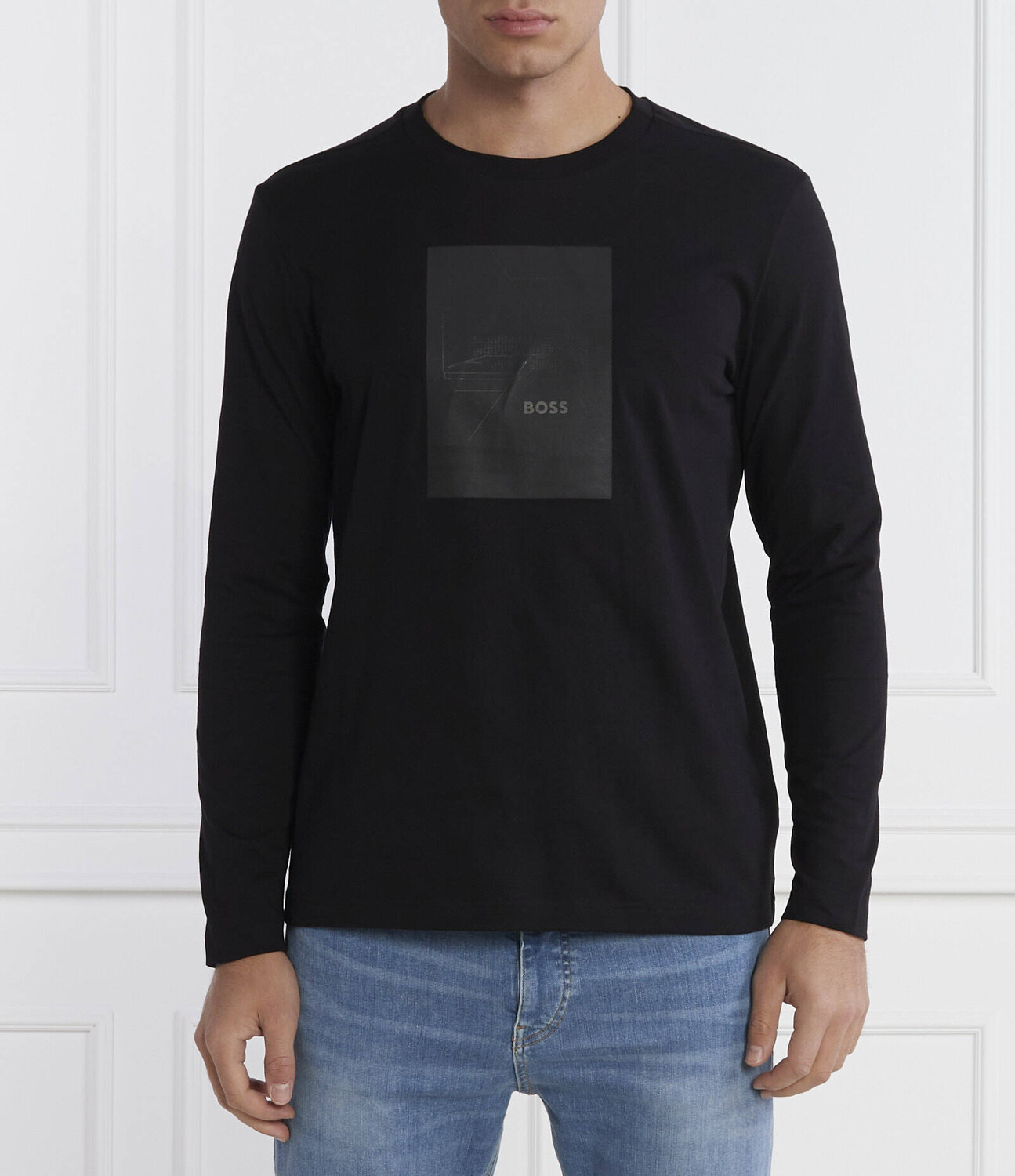 

Лонгслив BOSS GREEN Togn Mirror Regular Fit, черный