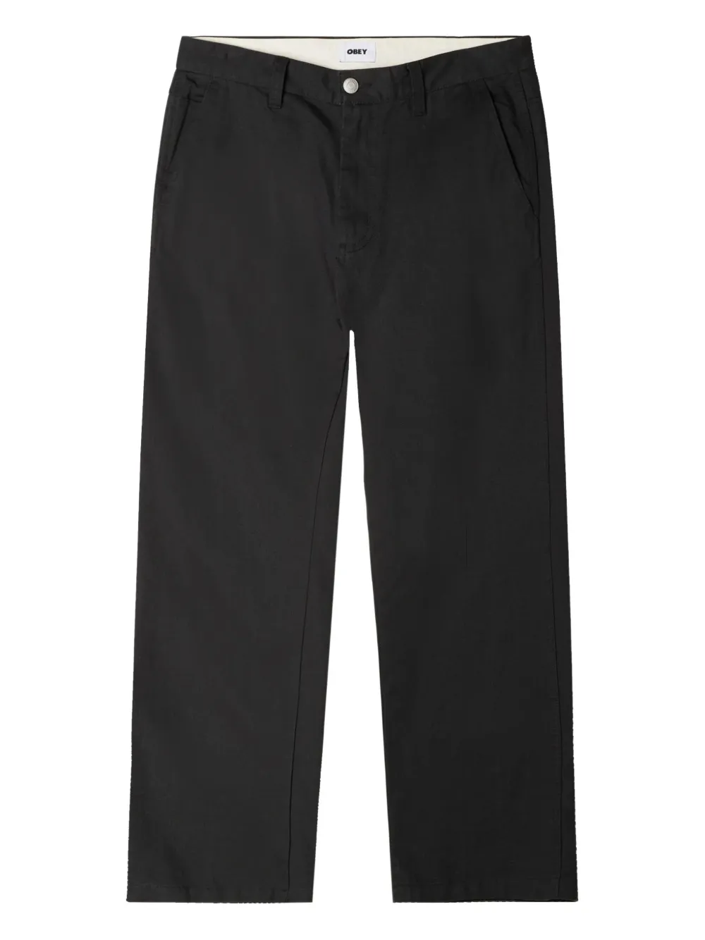 

Хлопковые брюки Hardwork Carpenter Obey, черный