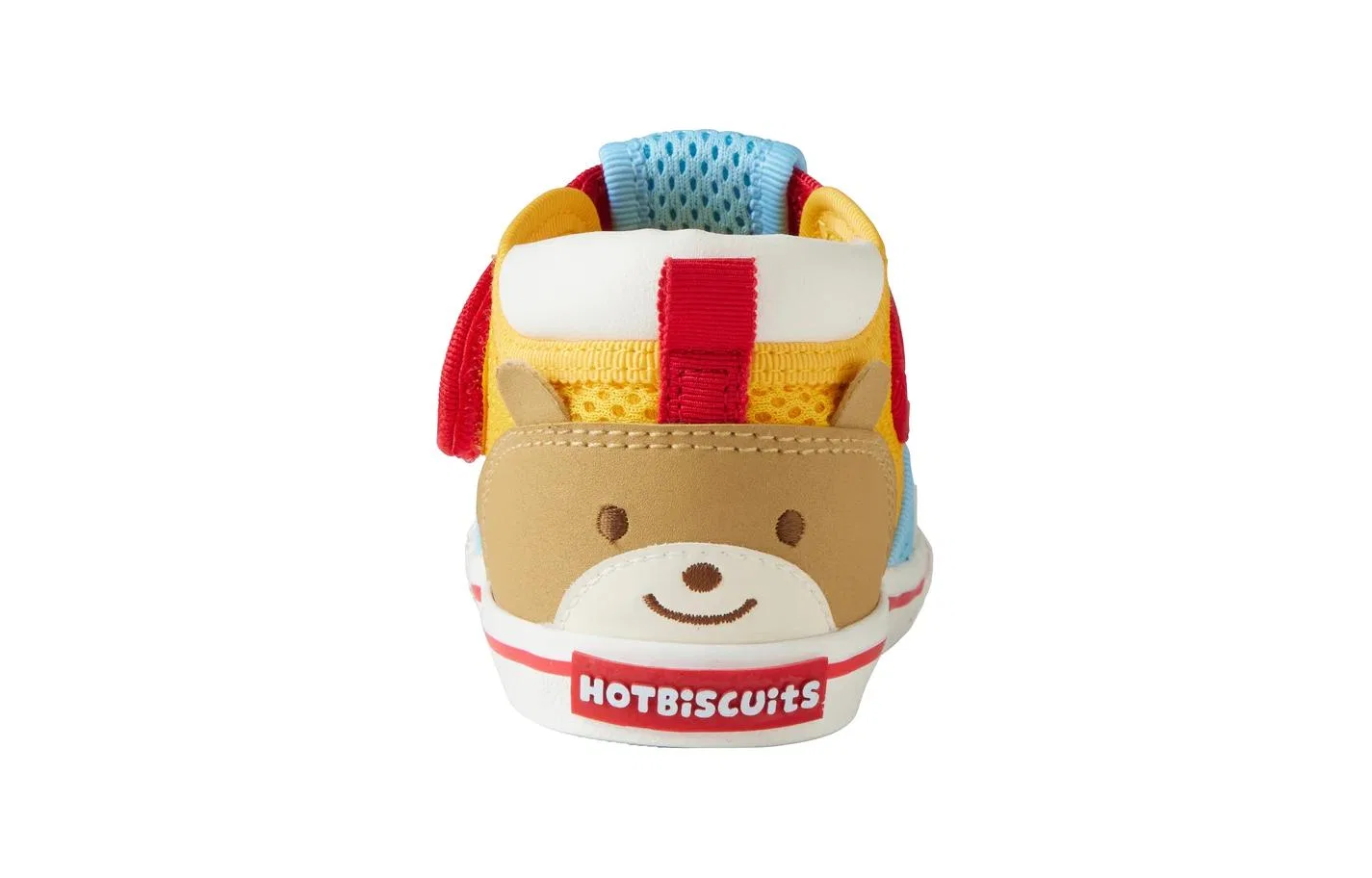 Детские кроссовки Baby Anti Kick And Breathable Low top, синий, желтый, красный, сделано в Японии MIKI HOUSE, Blue Yellow Red — фото 4
