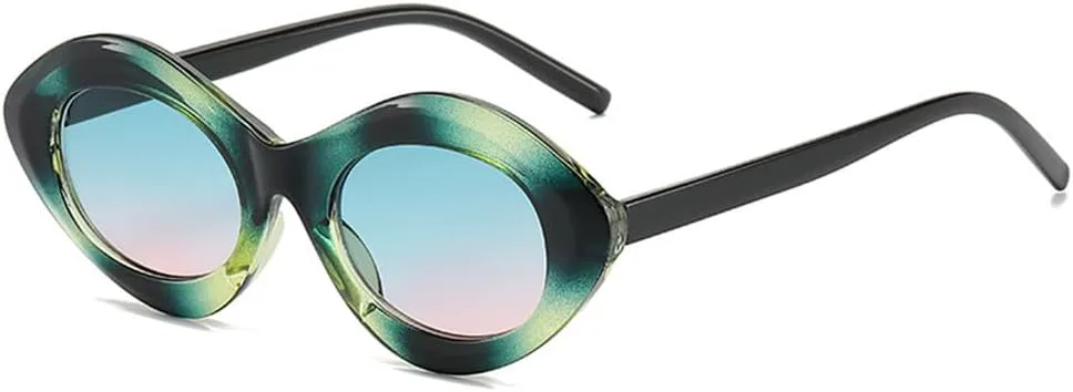 

Овальные солнцезащитные очки для женщин и мужчин, с градиентными линзами, оправа в винтажном повседневном стиле, защита от ультрафиолета UV400 VFDHN, C5
