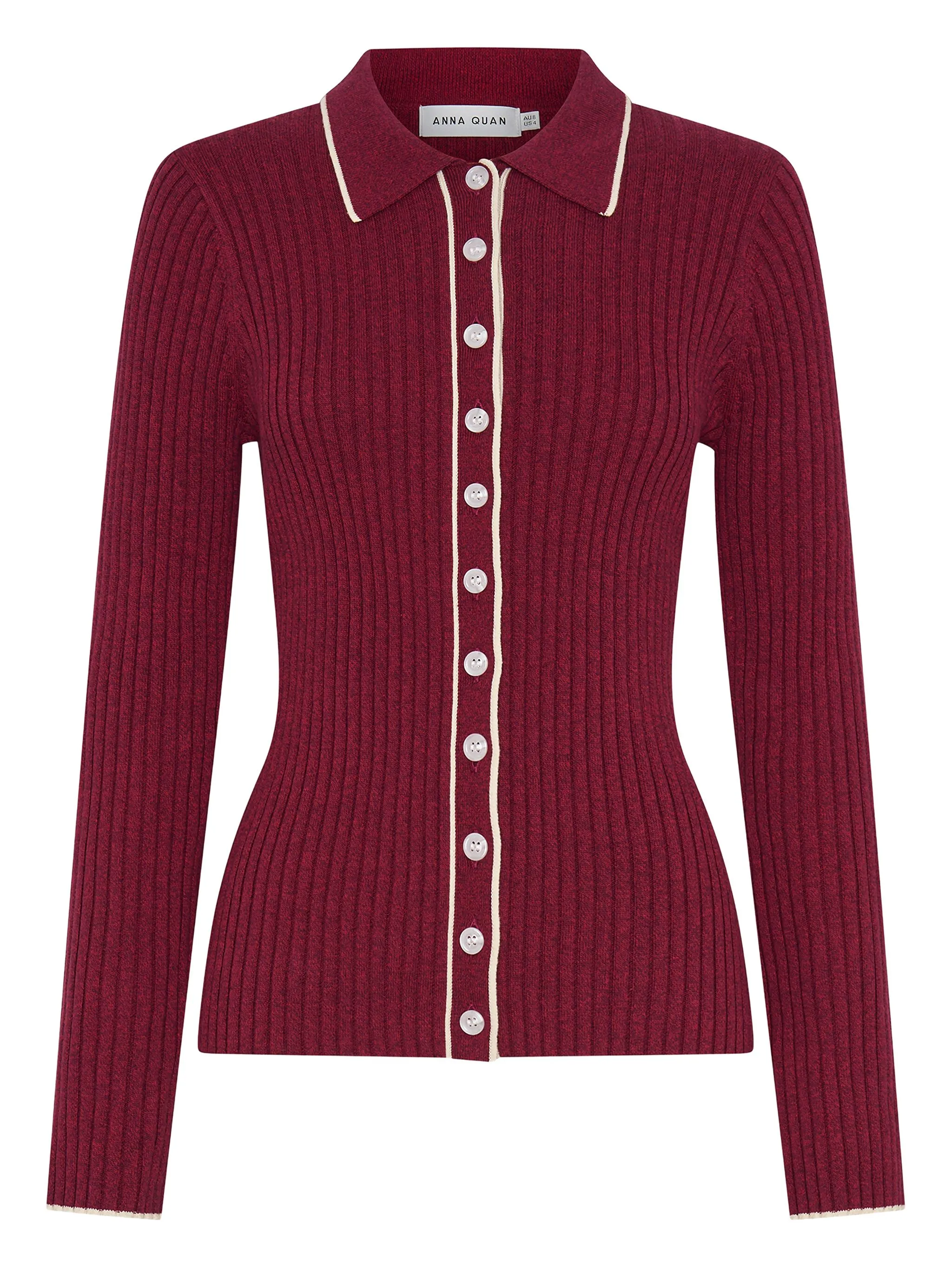 

Кардиган Ashlen в рубчик Anna Quan, розовый