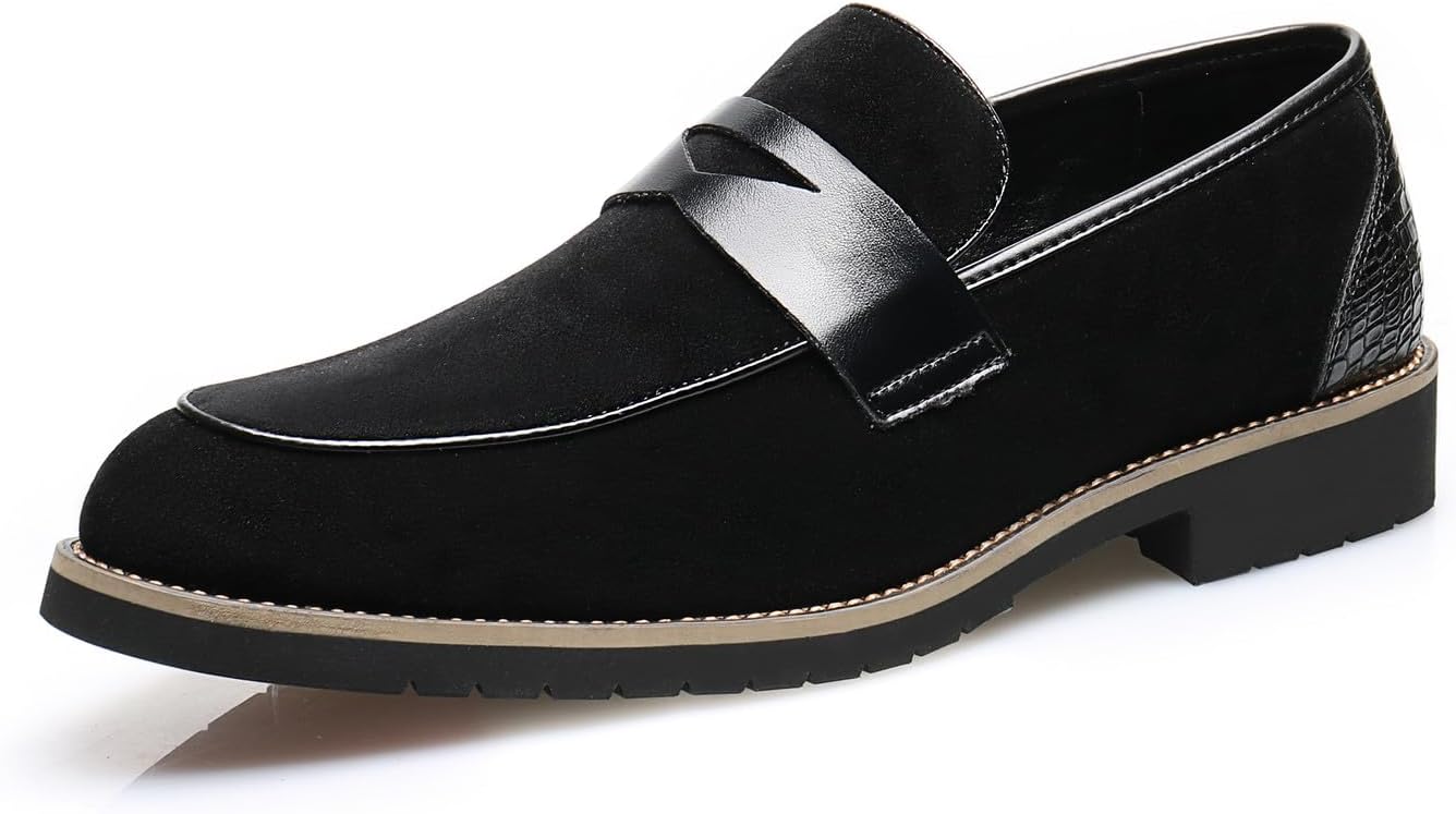 

Мужские лоферы Santimon Mens, формальные туфли на беду для мужчин, замшевые лоферы с монеткой, смокинговые свадебные и повседневные мокасины, коричневые туфли для мужчин