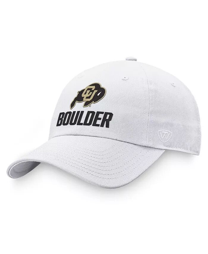 

Мужская белая регулируемая кепка Colorado Buffaloes Top of the World